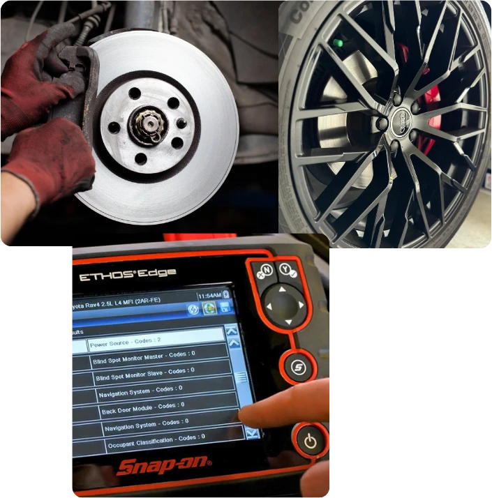 tyres brakes and scan tool